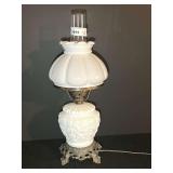 DR…Vintage "Gone with the Wind" (GWTW) style milk glass hurricane lamp, see pictures for details.