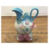 DR… Small vintage Hull Art Pottery "Bow Knot" pattern ewer / pitcher, originally produced in 1949, see pictures for details.