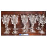 DR…Bohemia Crystal stemware, “Marquis” pattern, set of 10, see pictures for details.