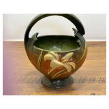 DR…Vintage Roseville Art Pottery handled basket from the Zephyr Lily collection. See pictures or details.