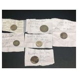 Assorted World Silver Coins Lot including Swiss 2 Franc, Italian States 1 Lira, Swedish 1 Krona, New Zealand Half Crown, and Australian Shilling and Florin