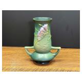 DR…Roseville Pottery "Freesia" double-handled footed vase, see pictures for details.