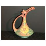 DR…Roseville Peony Pink 1942 Vintage Art Pottery Ceramic Ewer pitcher, see pictures for details.