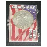1999 American Eagle One Ounce Fine Silver Dollar in Display Case