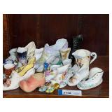 Collection of Assorted Ceramic and Porcelain Shoes and Boots Figurines