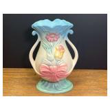 DR…Vintage Hull Art Pottery double-handled vase from their popular "Bow Knot" (or Bowknot) line, which was originally produced in 1949. See pictures for details.