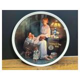 Edwin M. Knowles "Evening Prayers" Norman Rockwell 1990 Mother