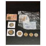 Assorted United States Dollar Coins Including Sacagawea and Presidential Dollars