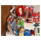 Assorted Mixed Toys and Collectibles Lot including Coca-Cola, Chevron, and Ertl