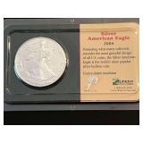 2004 United States Silver American Eagle 1 oz Fine Silver Dollar Littleton Coin Company Showpak