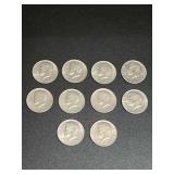 Lot of Ten US Bicentennial Kennedy Half Dollars