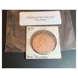 1833 Capped Bust Half Dollar - Polished