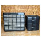 Set of Two Plastic Hardware and Parts Storage Organizers