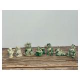 Collection of Hand-Painted Frog Figurines