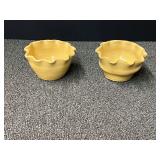Jerry Brown Folk Art Pottery Bowls, Pair, Dated 5-06