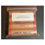 Four Rolls of Mixed Wheat Back Cents