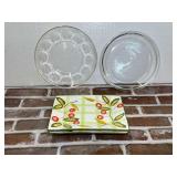 Imani Ceramic Platters and Glass Serving Plates Assortment