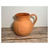 Terracotta Sunflower Relief Pitcher
