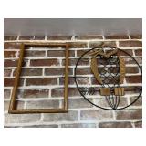 Owl Wall Decor and Wooden Picture Frame