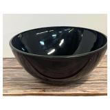 Black Glass Centerpiece/Serving Bowl, Approx. 10 Inch Diameter