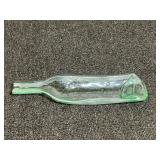 Slumped Green Glass Wine Bottle Spoon Rest