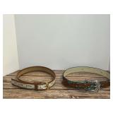 Lot of Two Designer and Western Style Belts