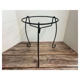 Black Metal Scroll Plant Stand
