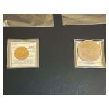 Great Britain 1983 One Pound Coin and 1965 Churchill Crown Commemorative Issue