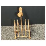 Metal Bird-Topped Napkin or Letter Holder