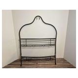 Black Metal Two-Tier Wall Mount Storage Rack