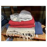 Assorted Bedding Group including Quilts, Sheets, and Blanket