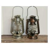 Set of Two Olde Brooklyn Lantern Battery-Operated Hurricane Lamps
