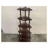 Wooden Five-Tier Corner Etagere Display Shelf