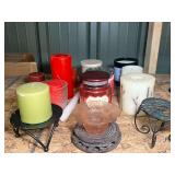 Assorted Candles and Candle Holders Lot