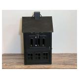 Black Metal House Shaped Lantern