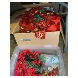 Christmas Holiday Decor Assortment in Storage Container and Box