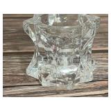 Clear Molded Glass Star-Shaped Votive Candle Holder