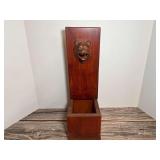 Wooden Wall-Mounted Bottle Opener with Bear Head and Catch Box