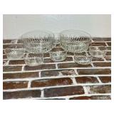 Pressed Glass Serving Bowls and Small Bowls Set
