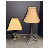 Assembled Pair of Table Lamps with Shades