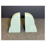 Pair of Architectural Relief Concrete Bookends
