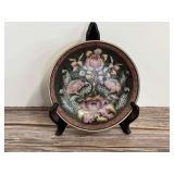 Decorative Ceramic Bowl with Floral Motif and Made in Macau Label