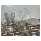Assorted Clear Pressed and Patterned Glassware Lot