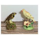 Set of Two Porcelain Bird Figurines Including The Gallery Birds by Gorham Meadowlark