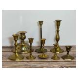 Assorted Brass Candlestick Holders Lot of 7