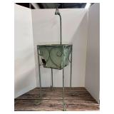 Decorative Metal Planter Stand with Spigot Accent