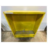 Yellow Steel Wall Mount Cabinet with Adjustable Shelving and Hardware