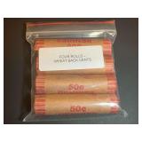Four Rolls of Mixed Wheat Back Cents