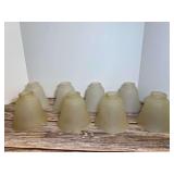 Set of Eight Frosted Glass Light Shades