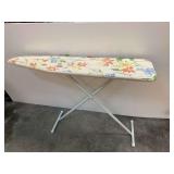Free-Standing Ironing Board with Floral Cover